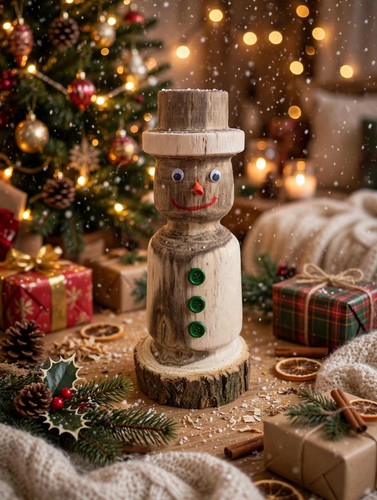 Holz schneemann figur - schneemann,