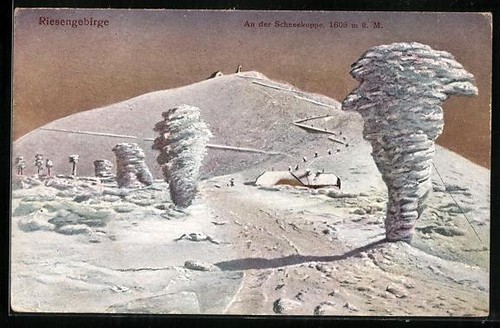 Ansichtskarte schneekoppe - ansichtskarte,