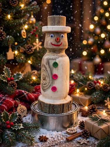 Holz schneemann figur - schneemann,