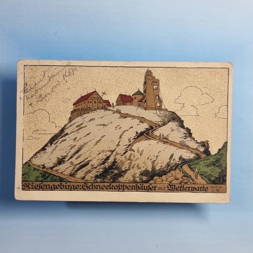 Schneekoppe postkarte 1924 - postkarte,
